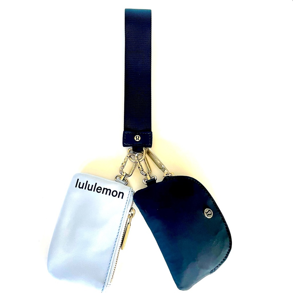 Lululemon Dual Pouch Wristlet Blue Linen/True Navy